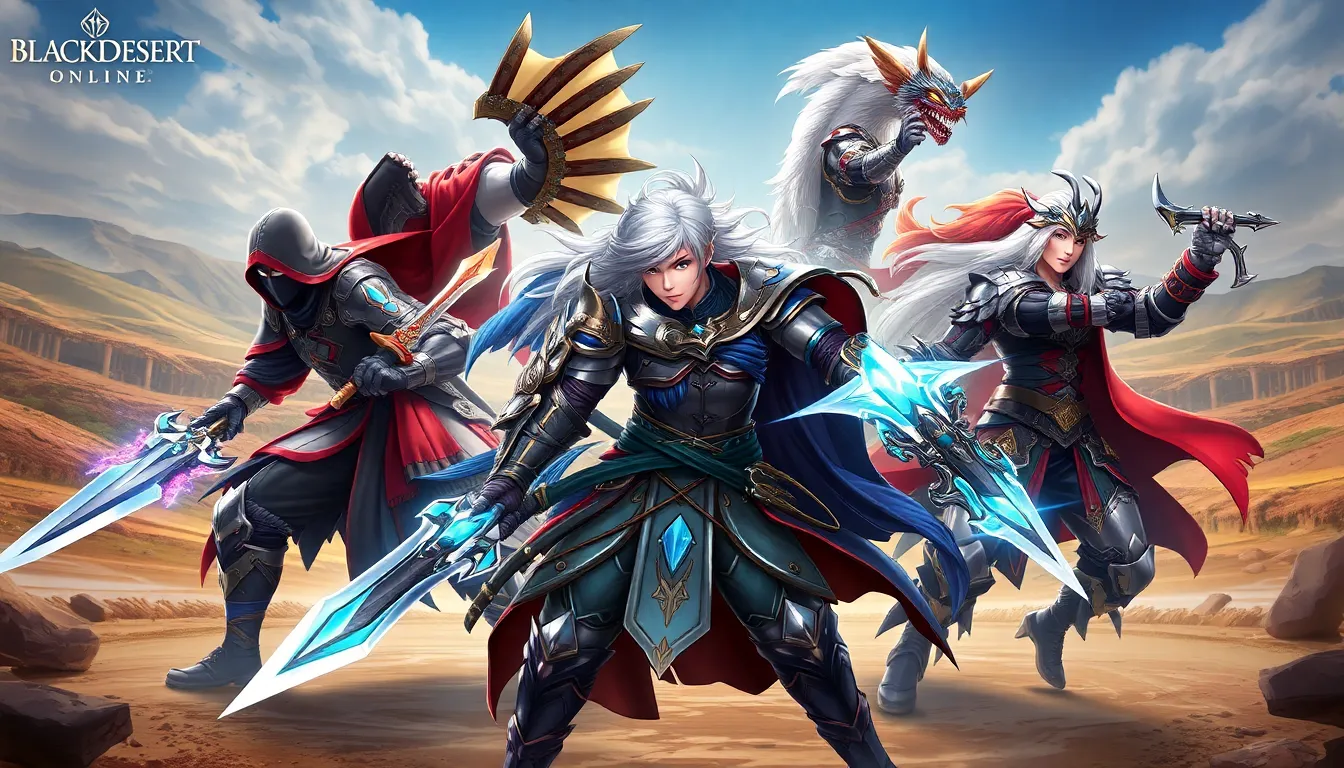 dynamic characters from Black Desert Online in an action-packed setting.