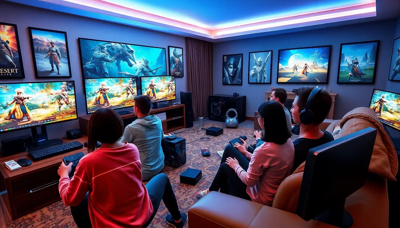 diverse players enjoying Black Desert Online on modern gaming setups.